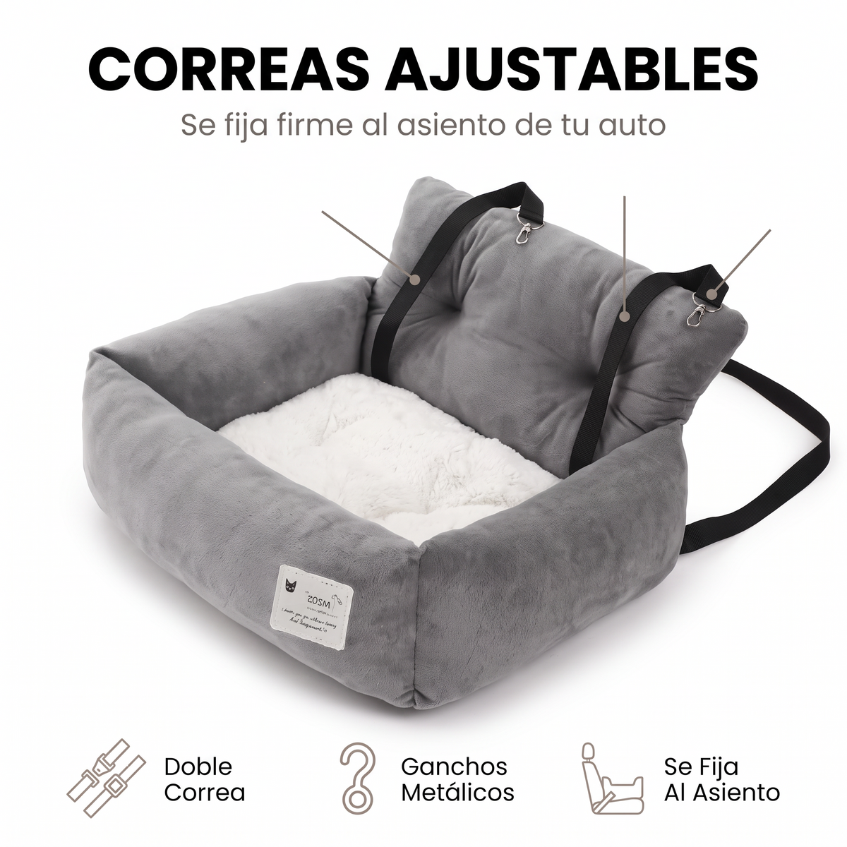 Cama de auto para mascotas