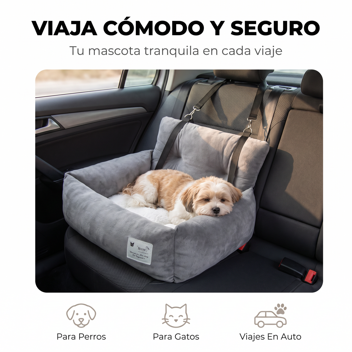 Cama de auto para mascotas